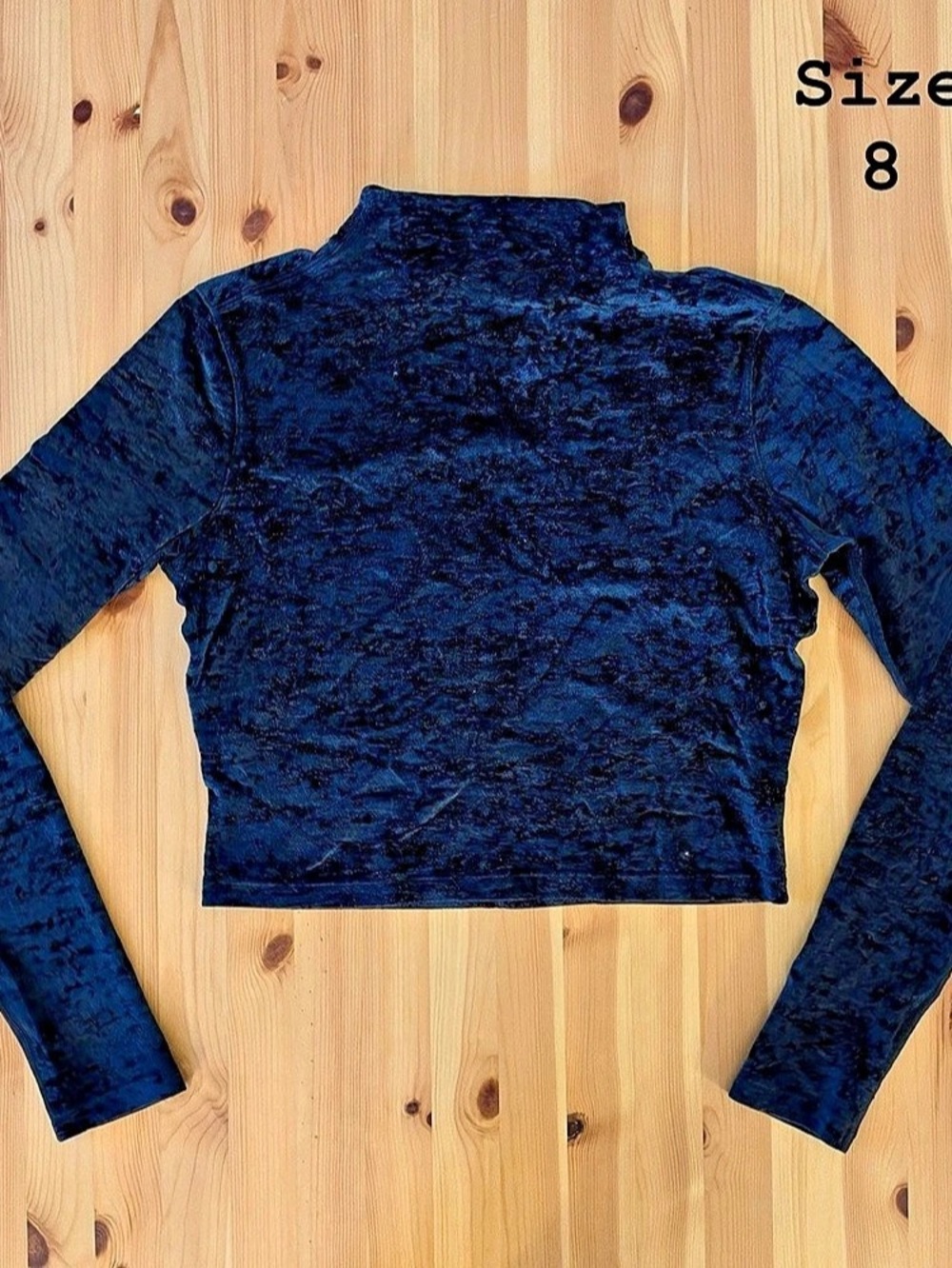 Lululemon All Aligned Mock Neck Long Sleeve *Crushed Velvet Black Size 8